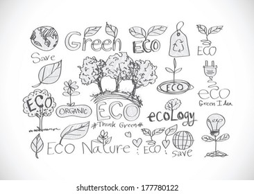 doodles ECO vector set