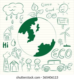 doodles ECO vector set