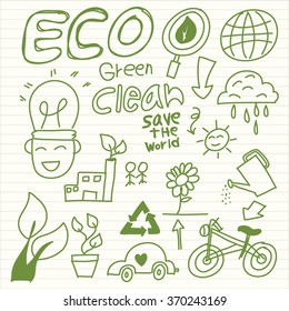 doodles ECO vector set
