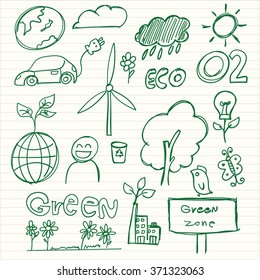 doodles ECO vector set