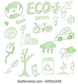 doodles ECO vector set