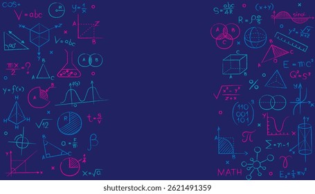 Doodles education. Hand drawn vector pattern background back to school with icon symbols. Doodle of foreign language education course for home online training study. Vector, Flat design, illustration,