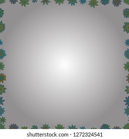 Doodles elements hand drawn frames. Vector. Seamless pattern. Picture in white, blue and green colors.