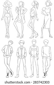 Doodles fashion design of woman's wear