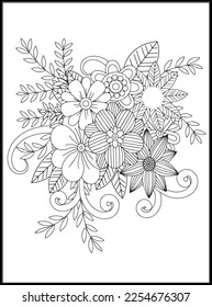 Doodles Flowers Coloring Pages .