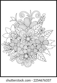 Doodles Flowers Coloring Pages .