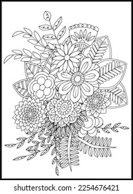 Doodles Flowers Coloring Pages .