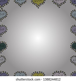Doodles frame consists of neutral, white and black border. Seamless pattern. Vector Background seamless pattern with hand drawn Frame doodle.