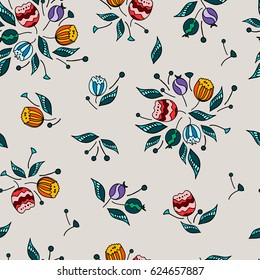doodles hand drawn seamless pattern. Vector