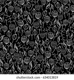 doodles hand drawn seamless pattern. Vector