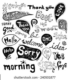 Doodles Hand Drawn vector