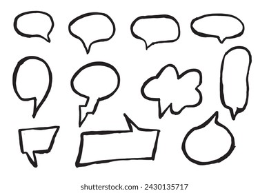 Doodles Hand-Drawn Speech Bubble Sketches for Conceptual Design