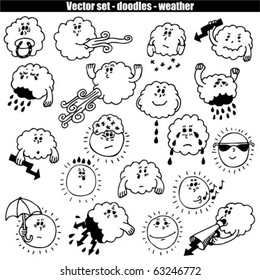 doodles icons - weather