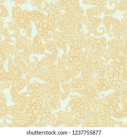 Doodles neutral and beige on colors. Print. Fashionable fabric pattern. Vector. Design wrapping and gift paper, greeting cards, banner and posters design.