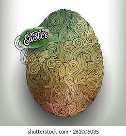 Doodles ornament easter egg background