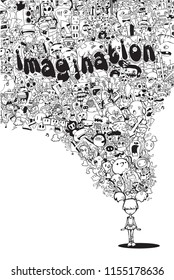 Doodles in our head which represent our imagination.