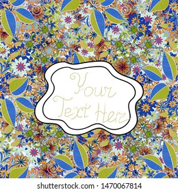 Doodles pattern. Cute background. Seamless pattern Nice fabric pattern. It can be used on wallpaper, wrapping boxes, mug prints, baby apparels etc. Blue, white and neutral on colors. Vector design.