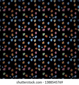 Doodles pattern. Seamless pattern Abstract cute background. Design wrapping and gift paper, greeting cards, banner and posters design. Vector illustration. Black, blue and orange on colors.