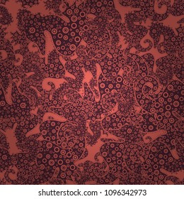 Doodles pattern. Seamless pattern Nice fabric pattern. Cute background. It can be used on wallpaper, wrapping boxes, mug prints, baby apparels etc. Brown, pink and orange on colors. Vector design.