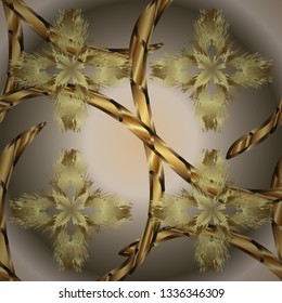 Doodles pattern. Vector illustration. Design wrapping and gift paper, greeting cards, banner and posters design. Beige and brown on colors. Seamless pattern Abstract cute background.