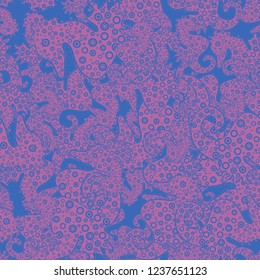 Doodles pink, blue and purple on colors. Nice pattern for wrapping paper vector. Seamless pattern Sketch cute background.
