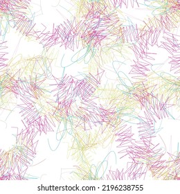 Doodles seamless pattern. Doodle lines ornamental trendy background. Rough line design.