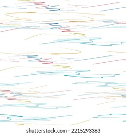 Doodles seamless pattern. Doodle lines ornamental trendy background. Rough line design.