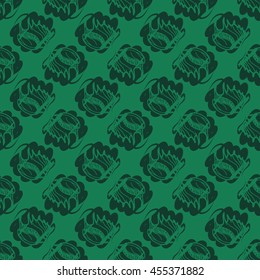 Doodles seashells background seamless pattern.