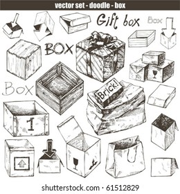 doodles set - boxes collection