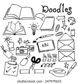 Doodles set. Office design.