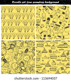 Doodles set - seamless background