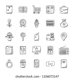
Doodles Set of Shopping
