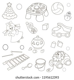 doodles set toys for babies on the first birthday, razoukrashka, doll, machine, sorter, pot, cube, ball, tumbler wheel, lion wheelchair on wheels, telephone, bucket, scoop, educational table, pyramid,