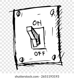 Doodles single wall light switch