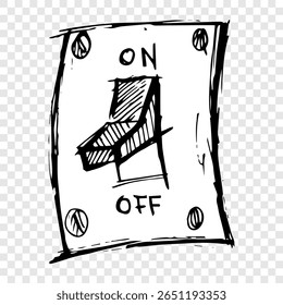 Doodles single wall light switch