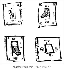 Doodles single wall light switch