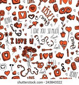 Doodles Valentine's day pattern 