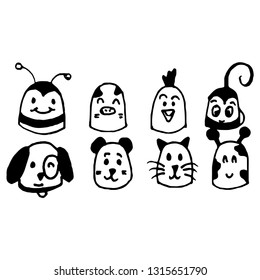 Doodles vector Animal