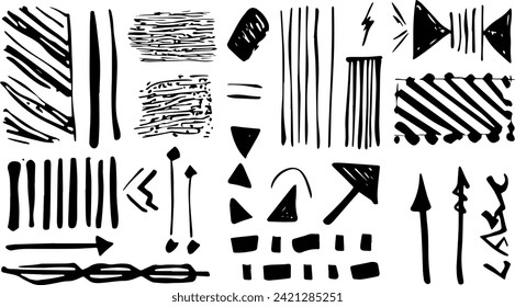 El vector Doodles establece líneas y formas