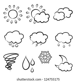 doodles weather icon set