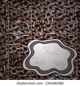 Doodles white, brown and gray on colors. Seamless Elegant vector texture with floral elements.