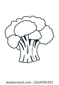 Doodle-style broccoli in vector art 