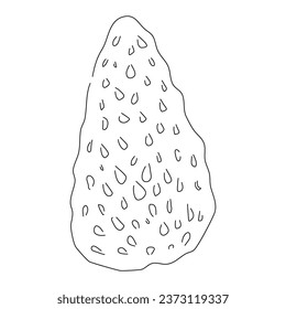 Doodle-style morel icon with a hand-drawn black sketch. Vector editable stroke.