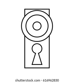 dooe knob, handle vector symbol icon design. Beautiful illustration isolated on white background