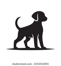 Doog silhouette vector design art