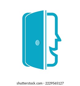 plantilla de icono del logotipo de la puerta 3
