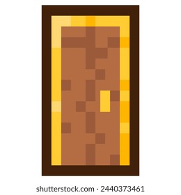 Puerta para juegos de 8 bits. Icono de vector en estilo de arte de píxel