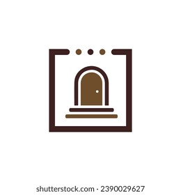 door abstract vector icon design