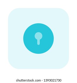 Door access keyhole with secure keyway access
