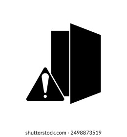 door alert concept line icon. Simple element illustration. door alert concept outline symbol design.
